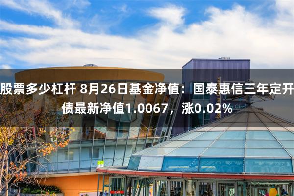 股票多少杠杆 8月26日基金净值：国泰惠信三年定开债最新净值1.0067，涨0.02%