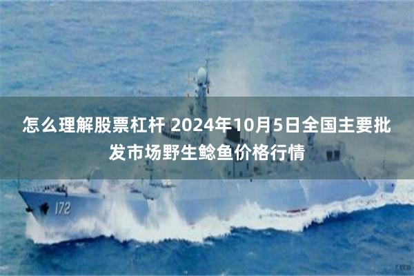 怎么理解股票杠杆 2024年10月5日全国主要批发市场野生鲶鱼价格行情